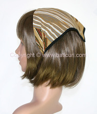 106-42 Italian pleated with mixt lines design-Beige